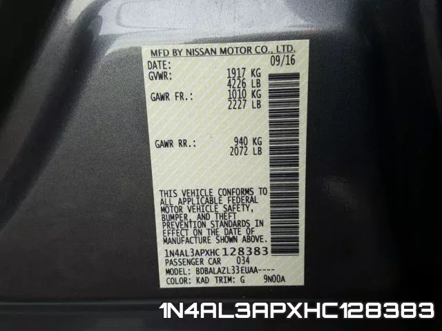 1N4AL3APXHC128383 фото 2
