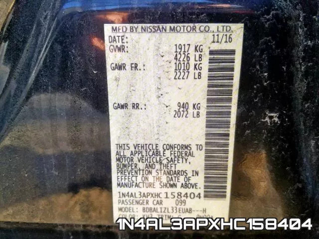 1N4AL3APXHC158404 фото 2