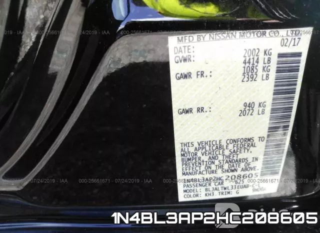 1N4BL3AP2HC208605 фото 10
