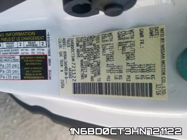 1N6BD0CT3HN721122 фото 2