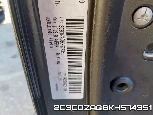 2C3CDZAG8KH574351 фото 2