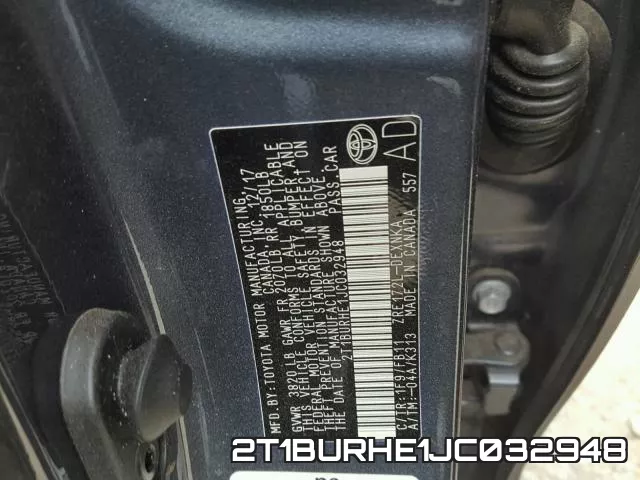 2T1BURHE1JC032948 фото 2