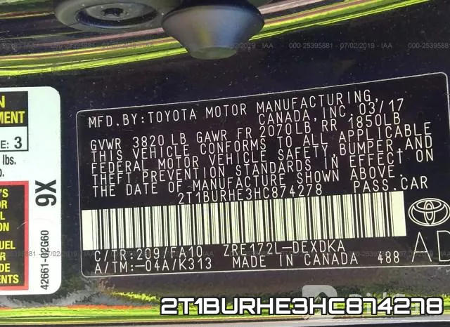2T1BURHE3HC874278 фото 10