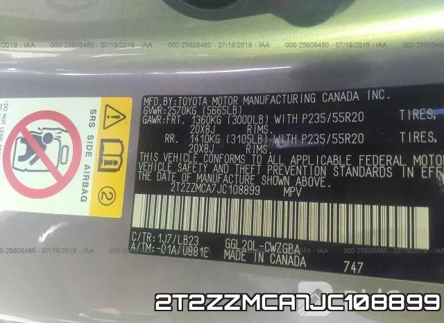 2T2ZZMCA7JC108899 фото 9