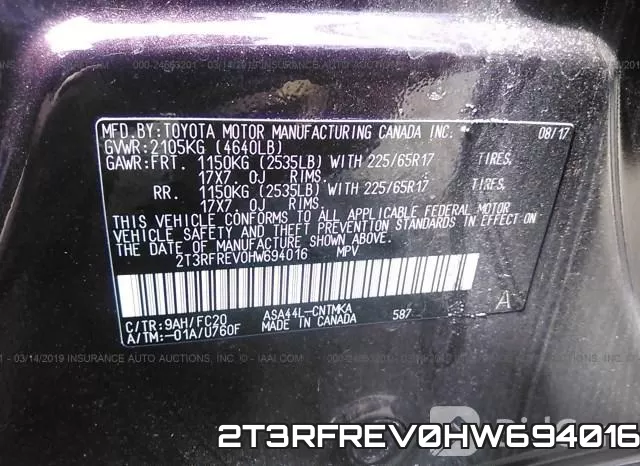 2T3RFREV0HW694016 фото 10