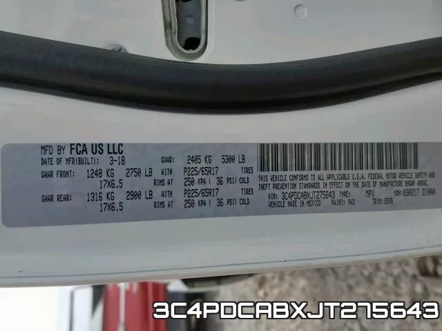 3C4PDCABXJT275643 фото 2
