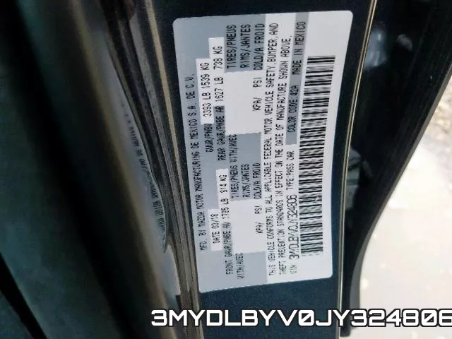 3MYDLBYV0JY324806 фото 2