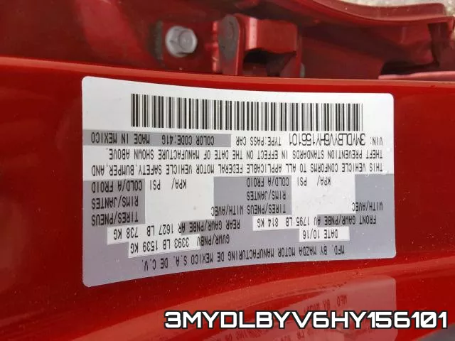 3MYDLBYV6HY156101 фото 2