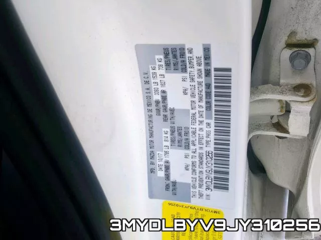 3MYDLBYV9JY310256 фото 2