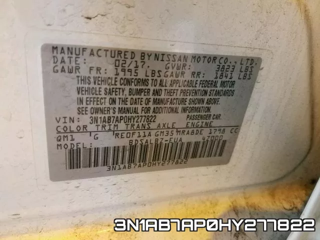 3N1AB7AP0HY277822 фото 2