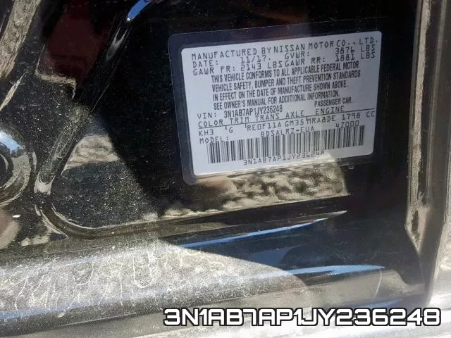 3N1AB7AP1JY236248 фото 2