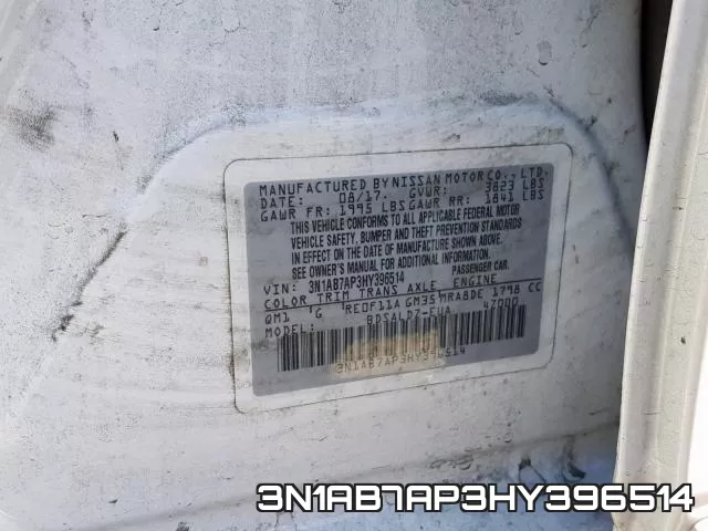 3N1AB7AP3HY396514 фото 2
