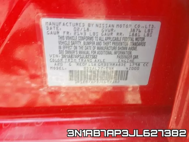 3N1AB7AP3JL627382 фото 2
