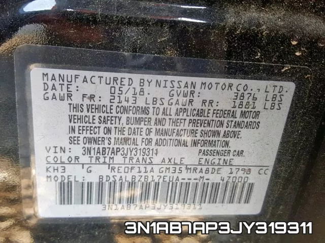 3N1AB7AP3JY319311 фото 2