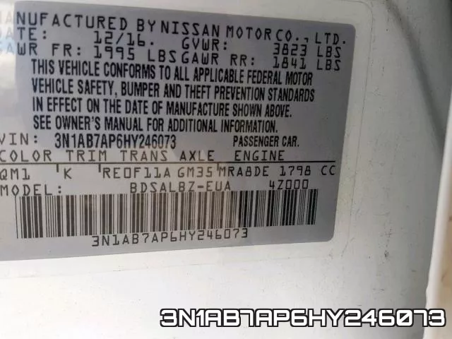 3N1AB7AP6HY246073 фото 2