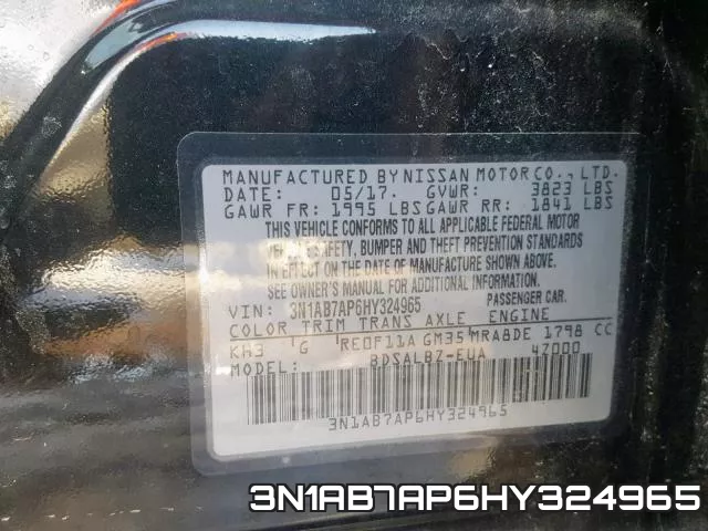 3N1AB7AP6HY324965 фото 2