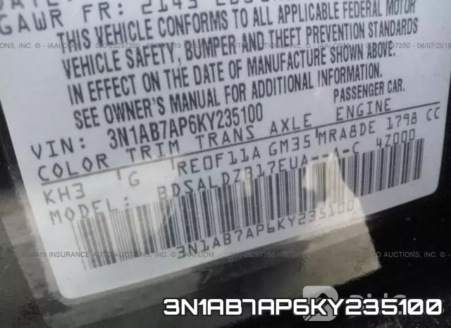 3N1AB7AP6KY235100 фото 10
