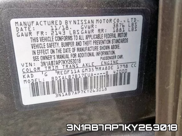 3N1AB7AP7KY263018 фото 2
