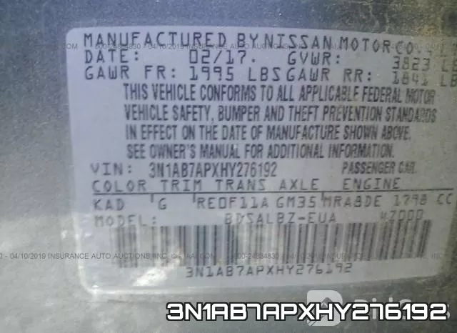3N1AB7APXHY276192 фото 10