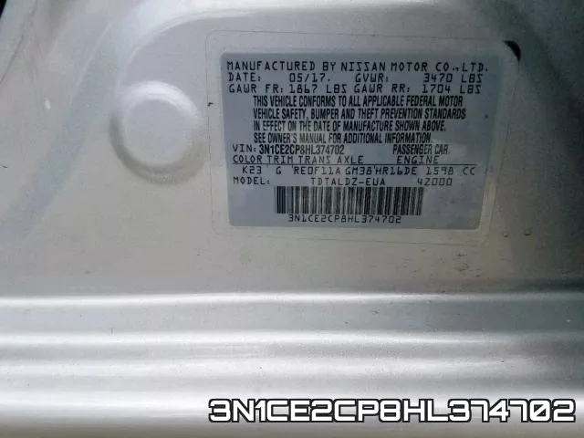 3N1CE2CP8HL374702 фото 2