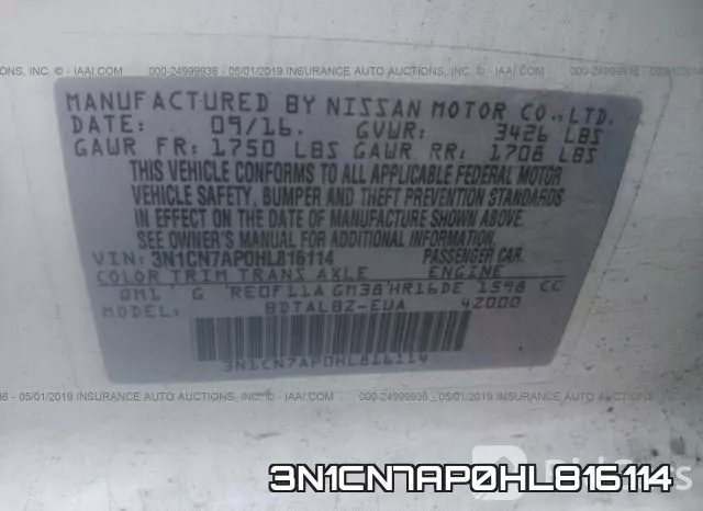 3N1CN7AP0HL816114 фото 10