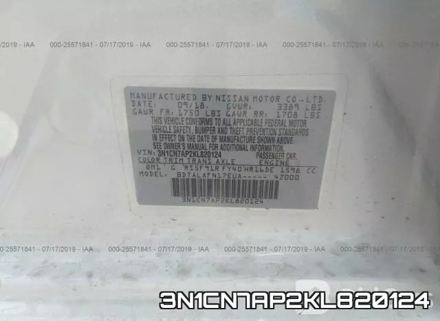 3N1CN7AP2KL820124 фото 10