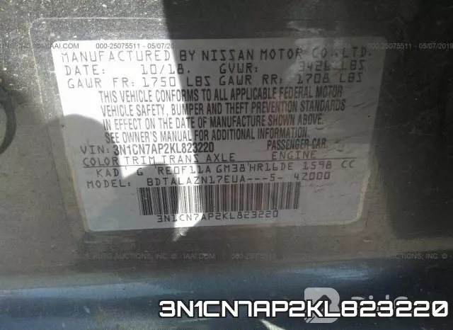 3N1CN7AP2KL823220 фото 10
