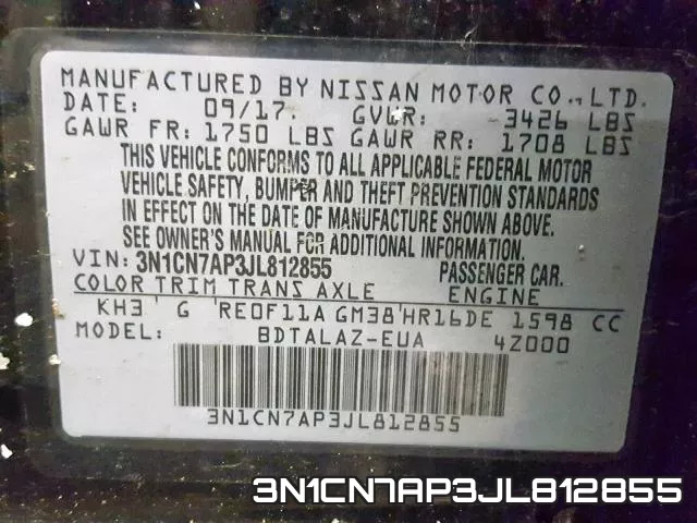 3N1CN7AP3JL812855 фото 2