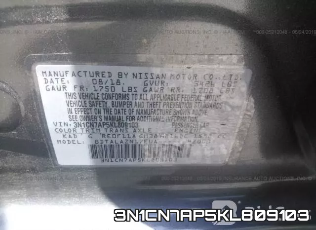 3N1CN7AP5KL809103 фото 9