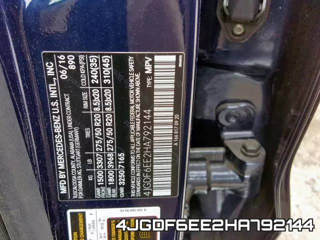4JGDF6EE2HA792144 фото 2
