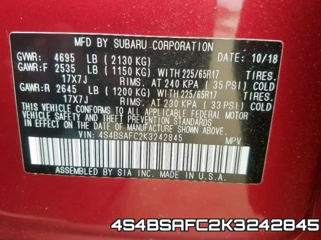 4S4BSAFC2K3242845 фото 2