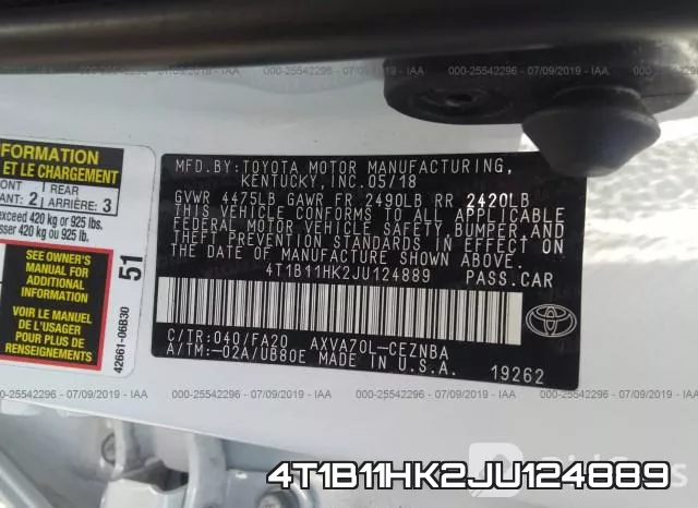 4T1B11HK2JU124889 фото 10