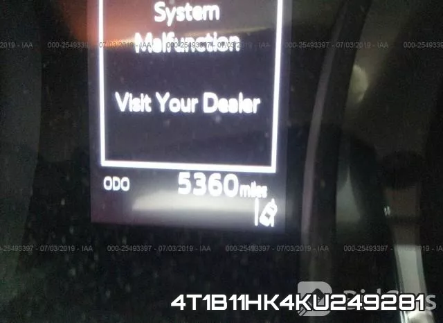 4T1B11HK4KU249281 фото 8