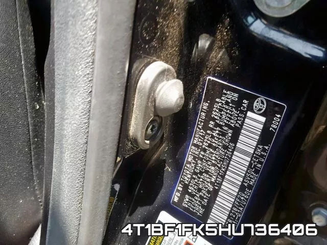 4T1BF1FK5HU736406 фото 2