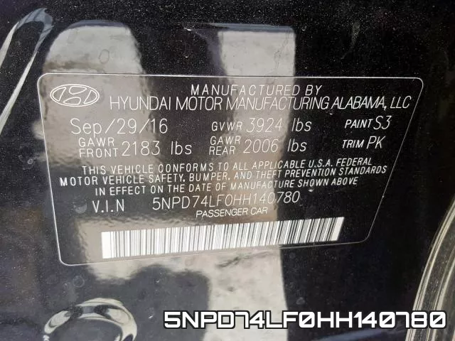 5NPD74LF0HH140780 фото 2