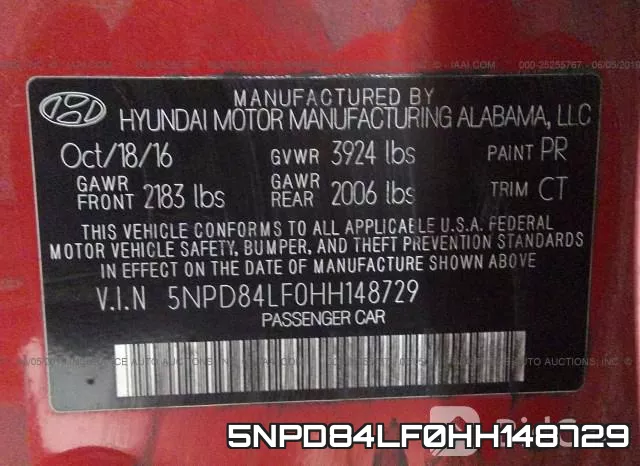 5NPD84LF0HH148729 фото 10