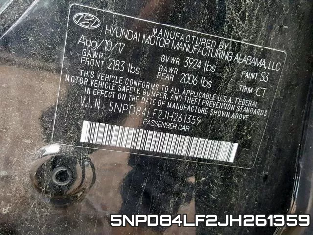 5NPD84LF2JH261359 фото 2