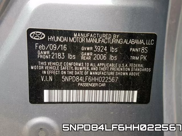 5NPD84LF6HH022567 фото 2