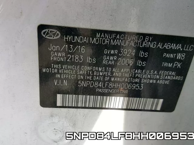 5NPD84LF8HH006953 фото 2
