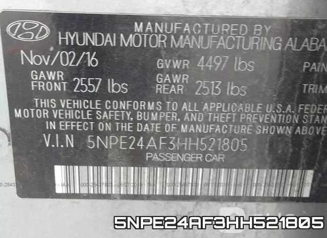 5NPE24AF3HH521805 фото 10