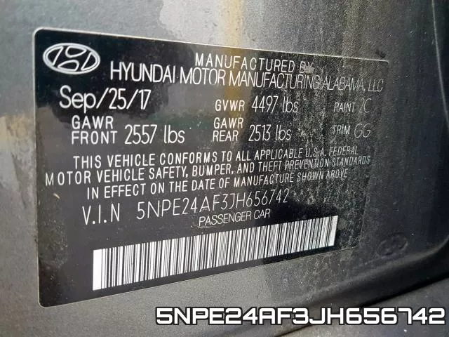 5NPE24AF3JH656742 фото 2