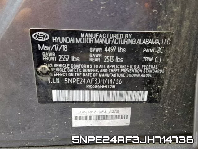5NPE24AF3JH714736 фото 2