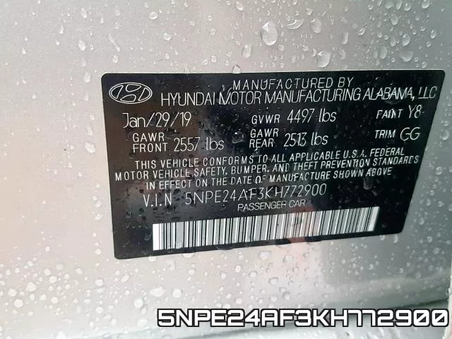 5NPE24AF3KH772900 фото 2