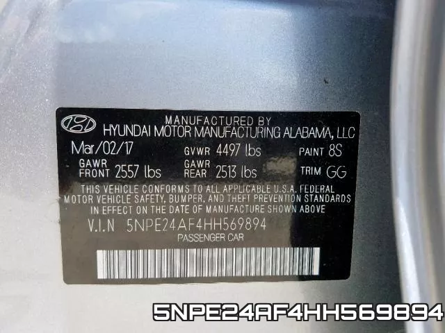 5NPE24AF4HH569894 фото 2