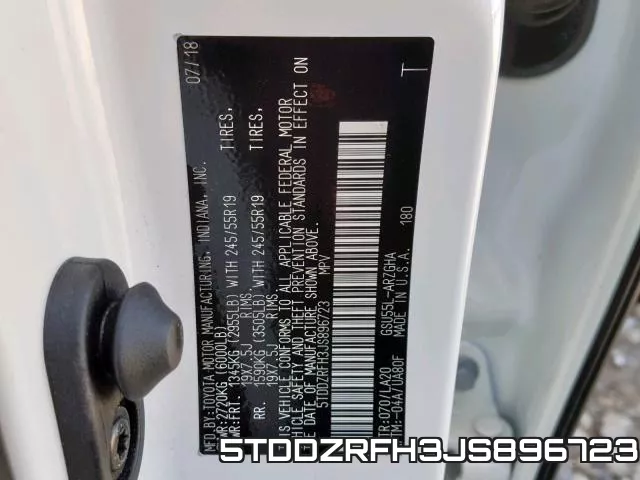 5TDDZRFH3JS896723 фото 2