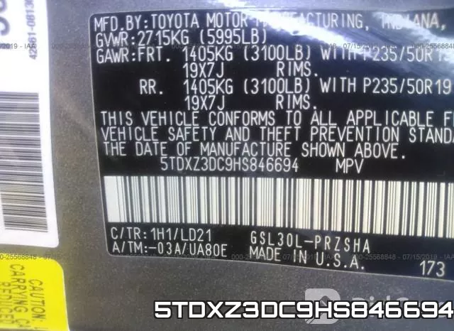 5TDXZ3DC9HS846694 фото 10
