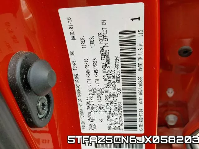 5TFAZ5CN6JX058203 фото 2