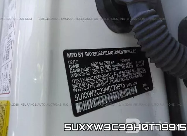 5UXXW3C33H0T79915 фото 10
