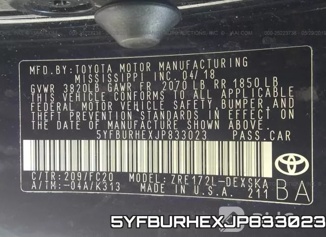 5YFBURHEXJP833023 фото 10