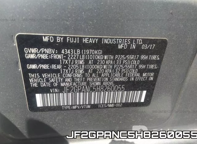 JF2GPANC5H8260055 фото 10